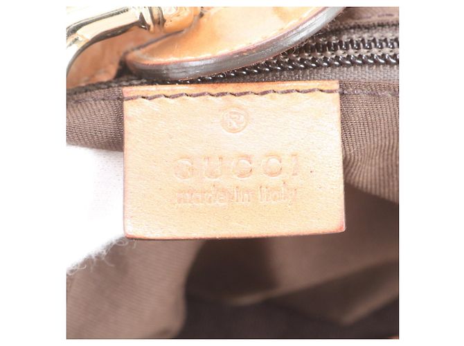 Borsa Tote Gucci in tela GG e pelle Beige Cammello - vista 8