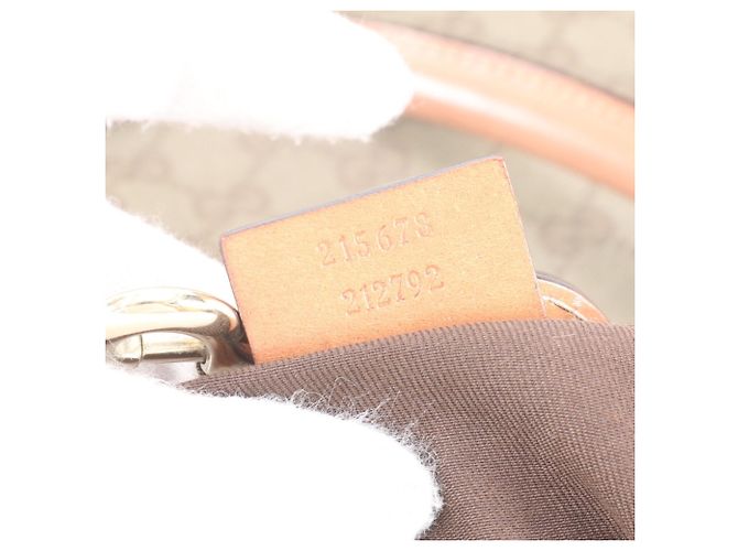 Borsa Tote Gucci in tela GG e pelle Beige Cammello - vista 9