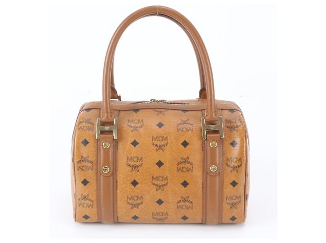 MCM Visetos Monogram Leder Tote Bag Braun - Ansicht 3