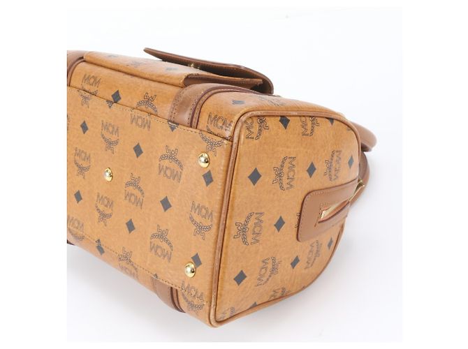 MCM Visetos Monogram Leder Tote Bag Braun - Ansicht 4