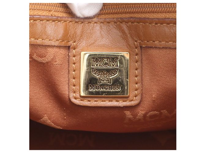 MCM Visetos Monogram Leder Tote Bag Braun - Ansicht 8