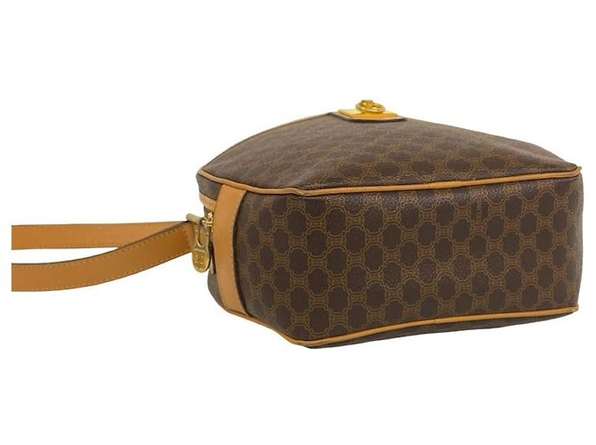 Triomphe Céline Sac à épaule Celine Vintage Macadam Blazon Marron - vue 7