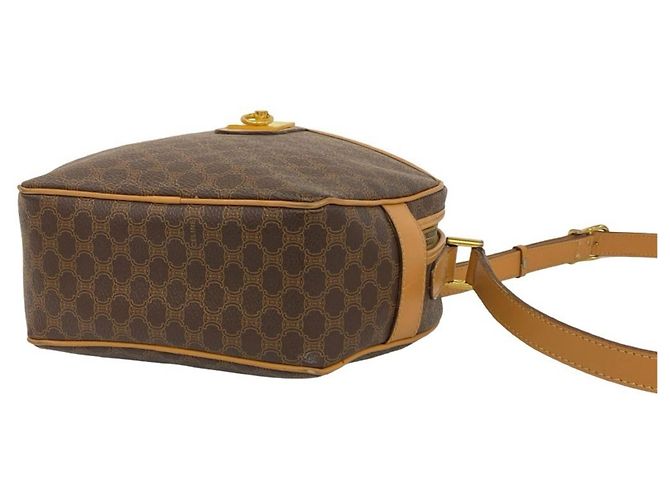 Triomphe Céline Sac à épaule Celine Vintage Macadam Blazon Marron - vue 8