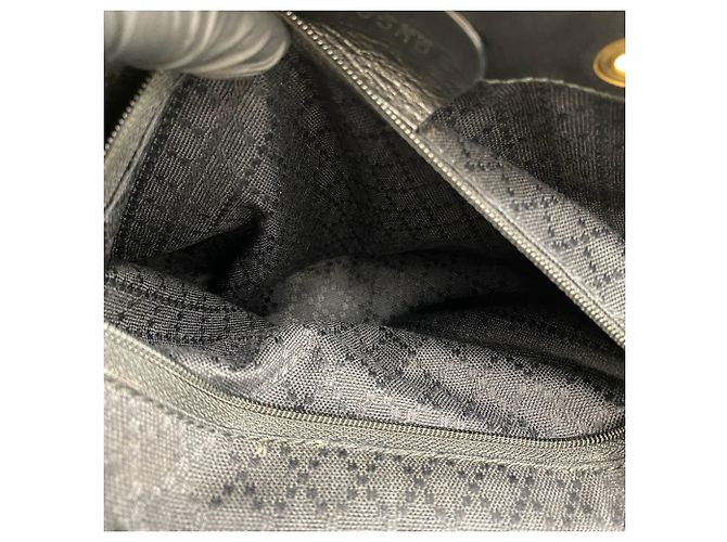 GUCCI Vintage Bamboo Leather Backpack Black - view 10