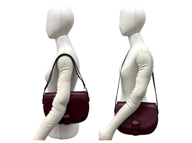 Gucci Vintage Logo Hardware Leder-Schultertasche - Ansicht 2