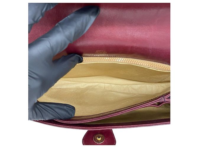 Gucci Vintage Logo Hardware Leder-Schultertasche - Ansicht 9