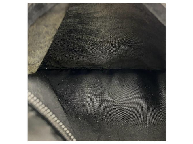 Bolso de hombro Prada en nylon Tessuto Pocono con logotipo triangular metálico Negro - vista 10