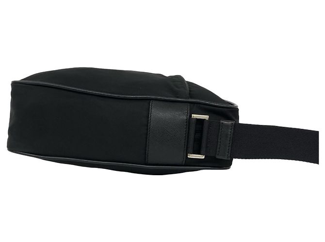 Bolso de hombro Prada en nylon Tessuto Pocono con logotipo triangular metálico Negro - vista 6