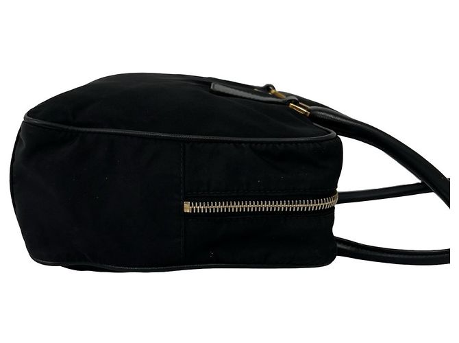 Prada Triangle Logo Hardware Tote Bag Black - view 6