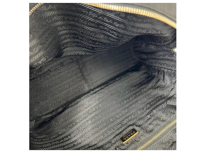 Prada Triangle Logo Hardware Tote Bag Black - view 9