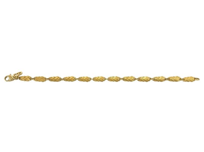Bracciale con charm a foglia vintage Christian Dior D'oro - vista 5