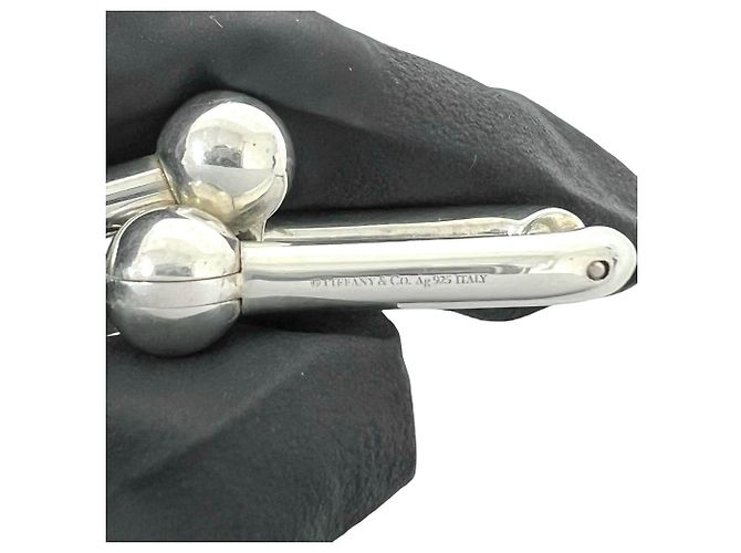 Autre Marque Tiffany HardWear Ohrringe mit extra großen Gliedern Silber - Ansicht 3