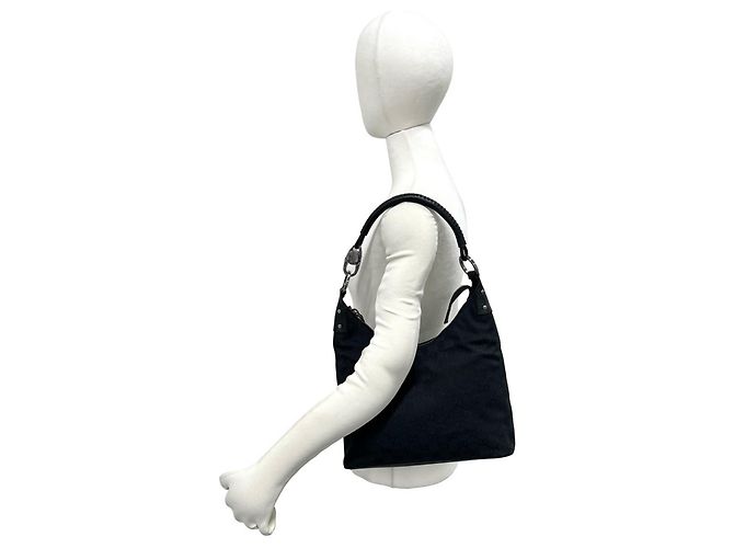 Gucci Black Canvas and Leather Handbag - view 2