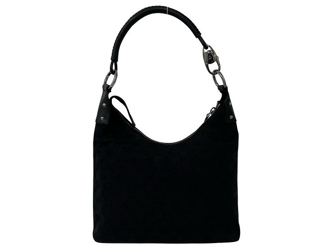 Gucci Black Canvas and Leather Handbag - view 3