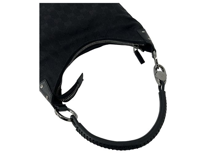 Gucci Black Canvas and Leather Handbag - view 4
