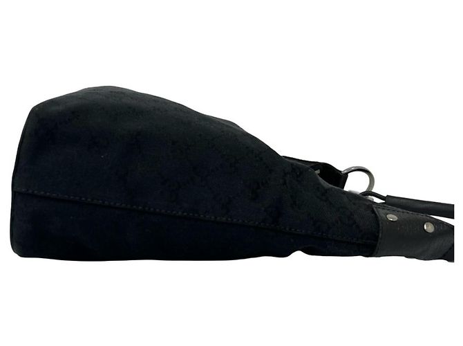 Gucci Black Canvas and Leather Handbag - view 6