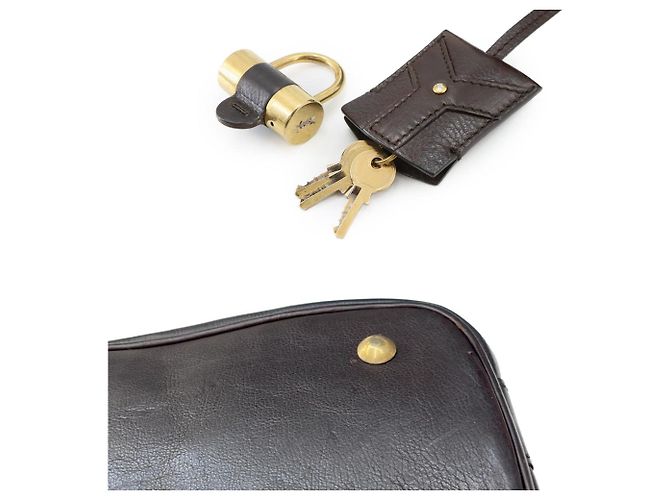 Bolso Yves Saint Laurent Muse Medium en cuero marrón oscuro - vista 9