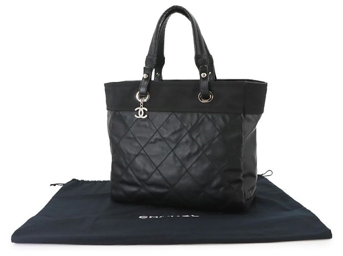 Chanel Paris Biarritz MM Tote Handtasche Schwarz - Ansicht 2