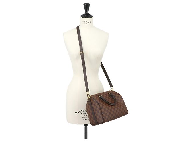 Borsa Louis Vuitton Speedy Bandouliere 25 Damier ebene - vista 10