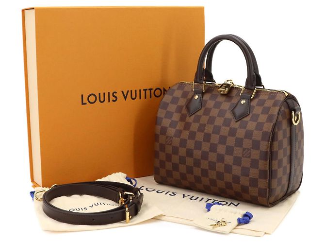 Borsa Louis Vuitton Speedy Bandouliere 25 Damier ebene - vista 2