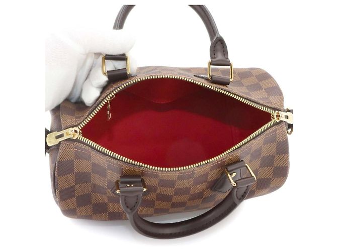 Borsa Louis Vuitton Speedy Bandouliere 25 Damier ebene - vista 7