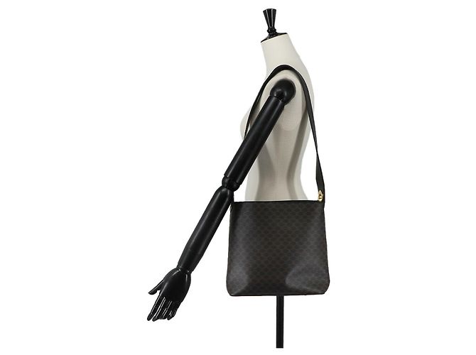 Céline Bolso Celine Macadam en cuero Negro/Marrón Castaño - vista 10