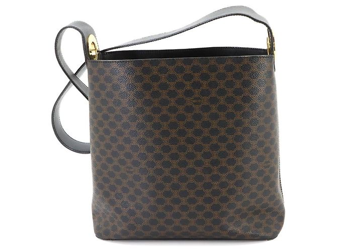 Céline Bolso Celine Macadam en cuero Negro/Marrón Castaño - vista 2