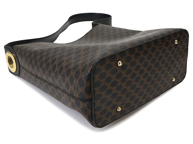 Céline Bolso Celine Macadam en cuero Negro/Marrón Castaño - vista 4