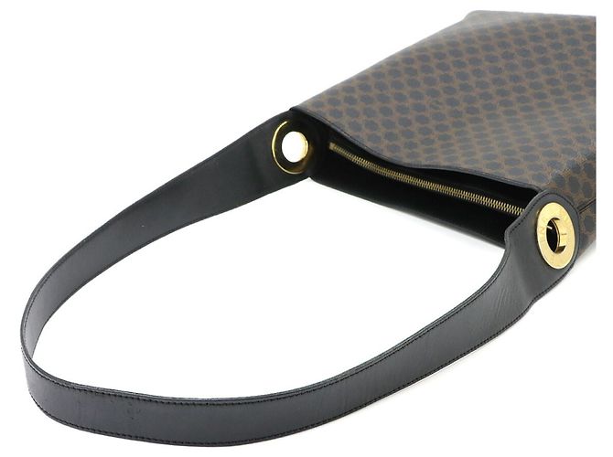 Céline Bolso Celine Macadam en cuero Negro/Marrón Castaño - vista 5