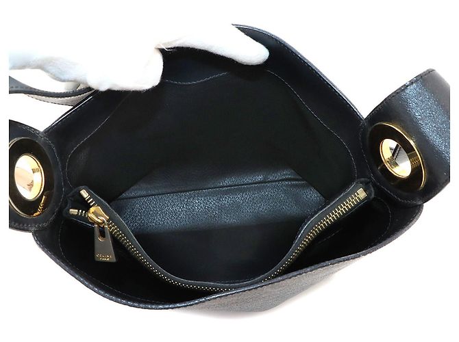 Céline Bolso Celine Macadam en cuero Negro/Marrón Castaño - vista 7