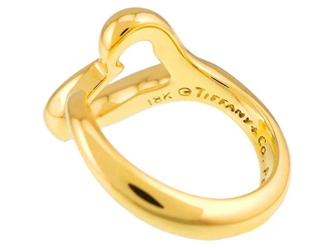Autre Marque Anello a fascia cuore Tiffany & Co. in oro giallo 18K - vista 3