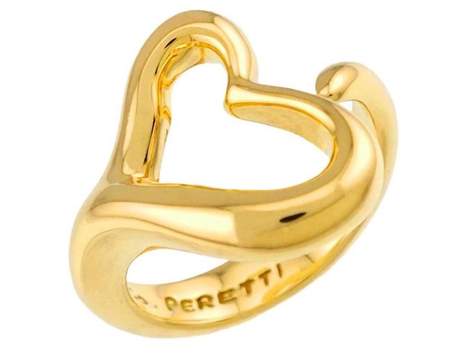 Autre Marque Anello a fascia cuore Tiffany & Co. in oro giallo 18K - vista 5