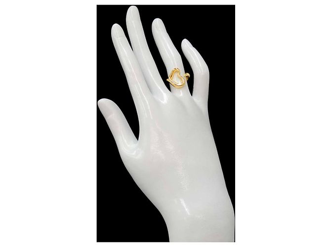 Autre Marque Anello a fascia cuore Tiffany & Co. in oro giallo 18K - vista 7