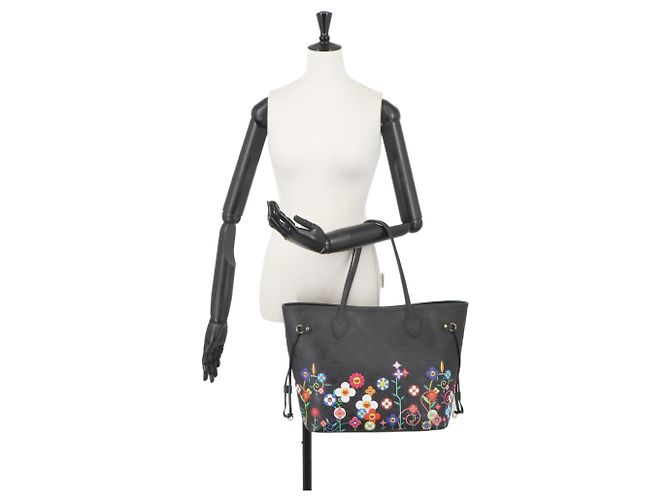 Sac cabas Louis Vuitton Monogram Empreinte Neverfull MM Noir Multicolore - vue 10
