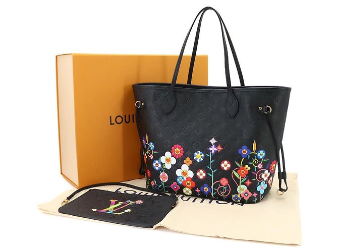 Sac cabas Louis Vuitton Monogram Empreinte Neverfull MM Noir Multicolore - vue 2