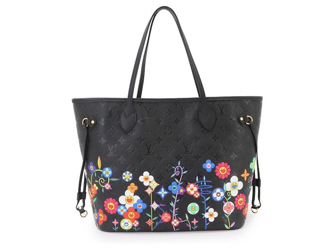 Sac cabas Louis Vuitton Monogram Empreinte Neverfull MM Noir Multicolore - vue 3