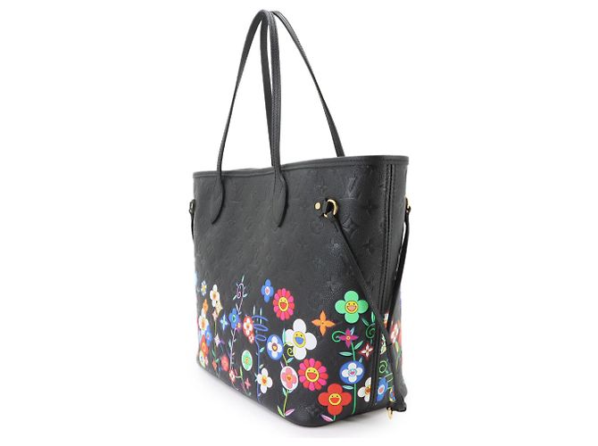 Sac cabas Louis Vuitton Monogram Empreinte Neverfull MM Noir Multicolore - vue 4