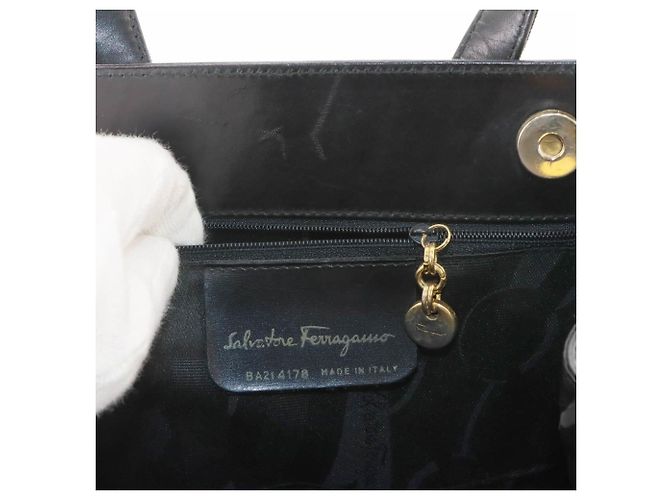 Borsa in pelle Salvatore Ferragamo Vara Ribbon Nero - vista 8