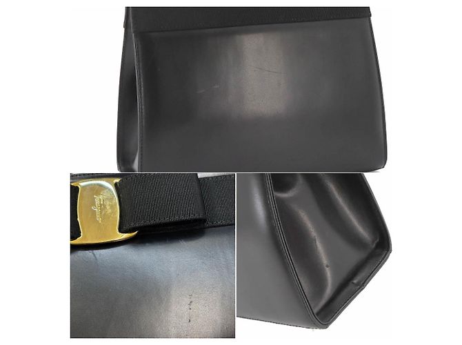 Borsa in pelle Salvatore Ferragamo Vara Ribbon Nero - vista 9