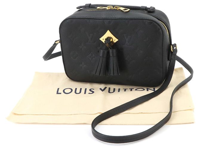 Sac à main épaule Louis Vuitton Monogram Empreinte Saintonge Noir - vue 2