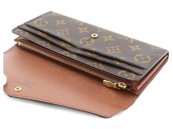 Louis Vuitton Monogram Portefeuille Sarah Bi-fold Long Wallet Braun Monogramm - Ansicht 8
