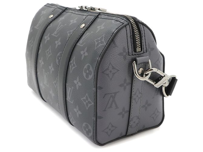 Louis Vuitton Monogram Eclipse Reverse City Keepall Shoulder Handbag - view 3