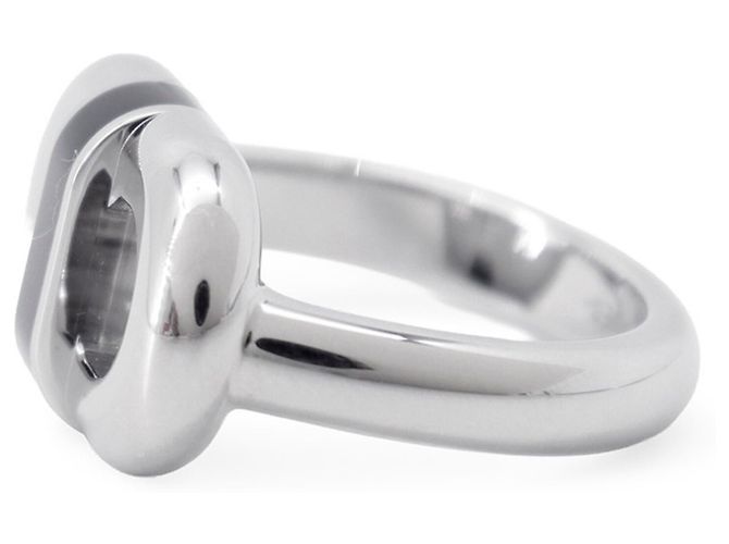 Ring Hermès Bague Hermes Maillon Silver Band, Taille 9.5 Argenté - vue 2