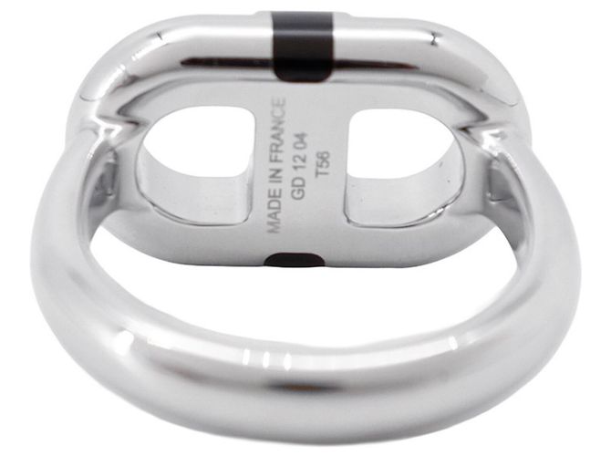 Ring Hermès Bague Hermes Maillon Silver Band, Taille 9.5 Argenté - vue 3