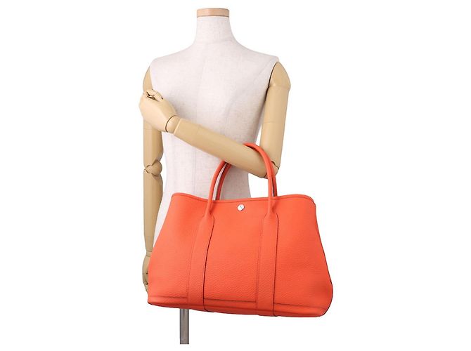 Hermès Bolso Tote Hermes Garden PM Naranja - vista 4