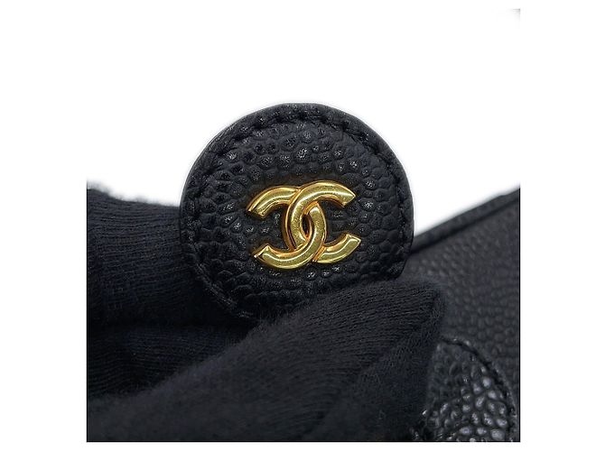 Borsa Vanity Chanel in vitello granulato nero - vista 11