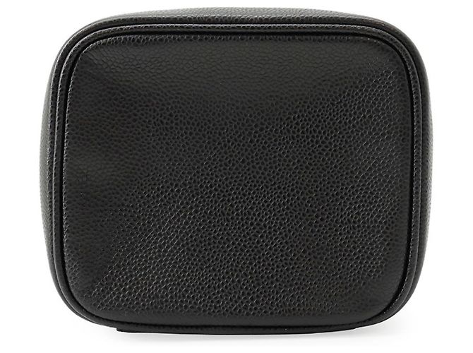 Borsa Vanity Chanel in vitello granulato nero - vista 3