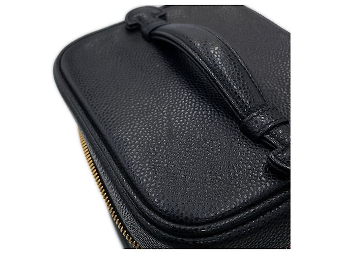 Borsa Vanity Chanel in vitello granulato nero - vista 6