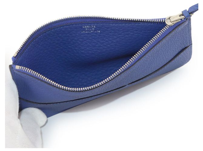 Hermès Portafoglio lungo bi-fold Hermes Dogon GM Blu - vista 8
