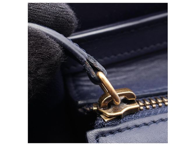 Céline Celine Luggage Nano Shopper 2-Way Handtasche Marineblau - Ansicht 10
